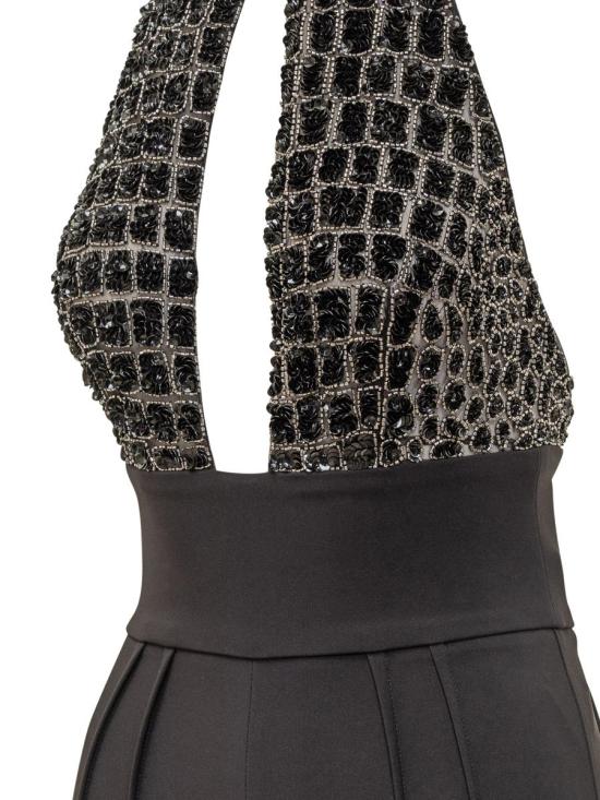 25FW 엘리자베타프랜치 점프수트 TU06257E2 110 Black - ELISABETTA FRANCHI