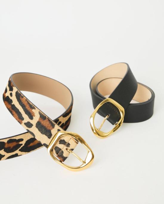  비로우더레귤러 벨트 레귤러 벨트 B 로우 더  에드몬드 미니 카프 헤어  레오파드/골드 - B LOW THE BELT