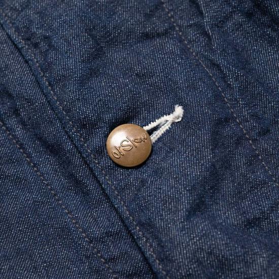  오어슬로우 데님 자켓 오슬로 울 라이너 릴렉스핏 데님 커버올 - ORSLOW