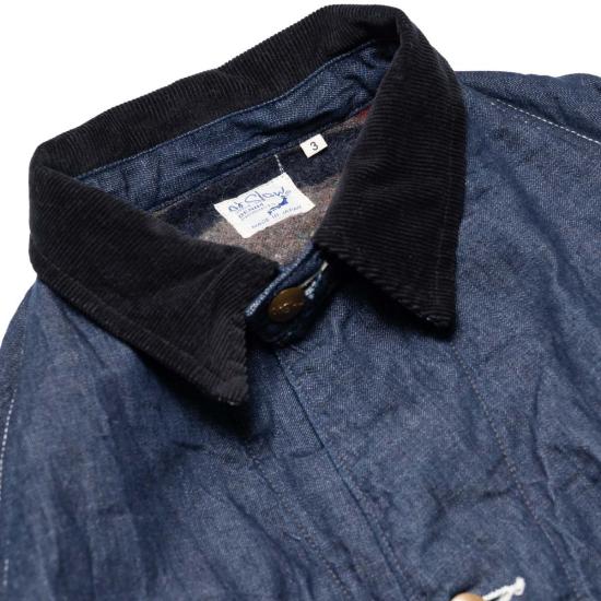  오어슬로우 데님 자켓 오슬로 울 라이너 릴렉스핏 데님 커버올 - ORSLOW