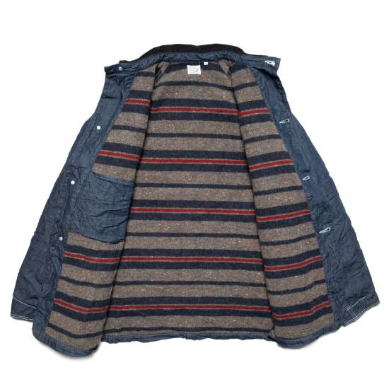  오어슬로우 데님 자켓 오슬로 울 라이너 릴렉스핏 데님 커버올 - ORSLOW