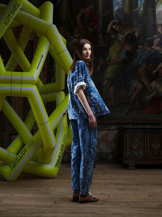  헨릭 빕스코브 폴로 티셔츠 Henrik Vibskov 다트 폴로 Henrik Doodle 폴로 셔츠 - HENRIK VIBSKOV