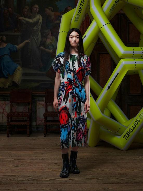  헨릭 빕스코브 롱 원피스 Henrik Vibskov 뉴 피나 플리세 드레스 - HENRIK VIBSKOV