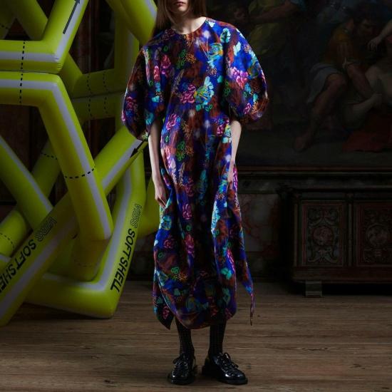  헨릭 빕스코브 롱 원피스 Henrik Vibskov 더블 베이스 드레스 스페이스 치킨