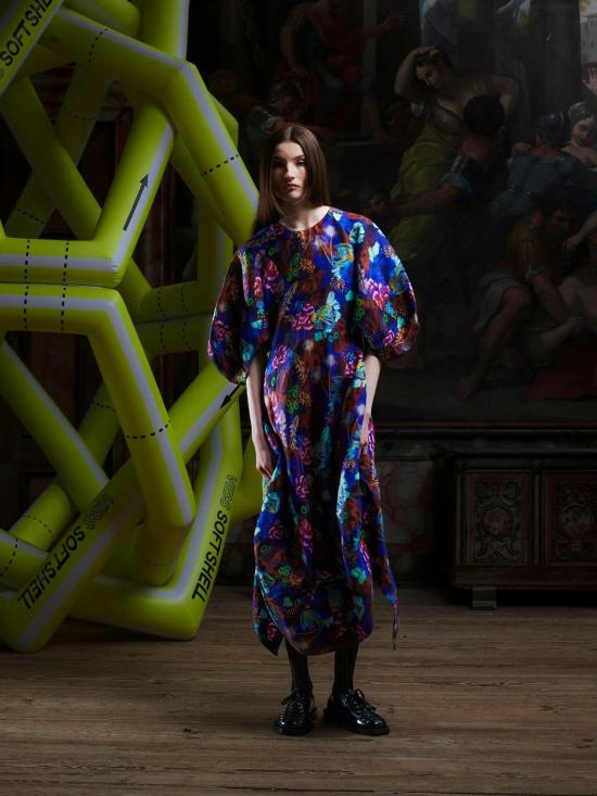  헨릭 빕스코브 롱 원피스 Henrik Vibskov 더블 베이스 드레스 스페이스 치킨 - HENRIK VIBSKOV