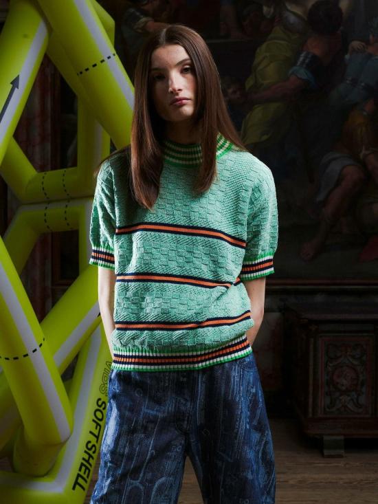  헨릭 빕스코브 블라우스 Henrik Vibskov 세이프 T 니트 탑 - HENRIK VIBSKOV