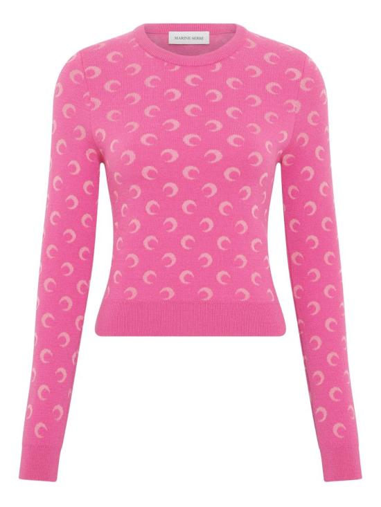 25FW 마린세르 문 자카드 니트 스웨터 WTK014BCKNI0530PK30 PINK