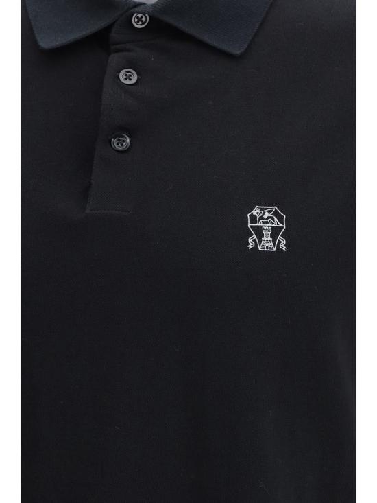 26SS 브루넬로 쿠치넬리 폴로 티셔츠 ME8548788 CGB88 Black - BRUNELLO CUCINELLI