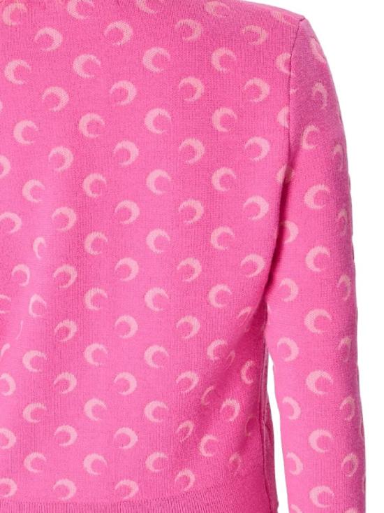 25FW 마린세르 문 자카드 피티드 가디건 WTK011ACKNI0530PK30 PINK - MARINE SERRE