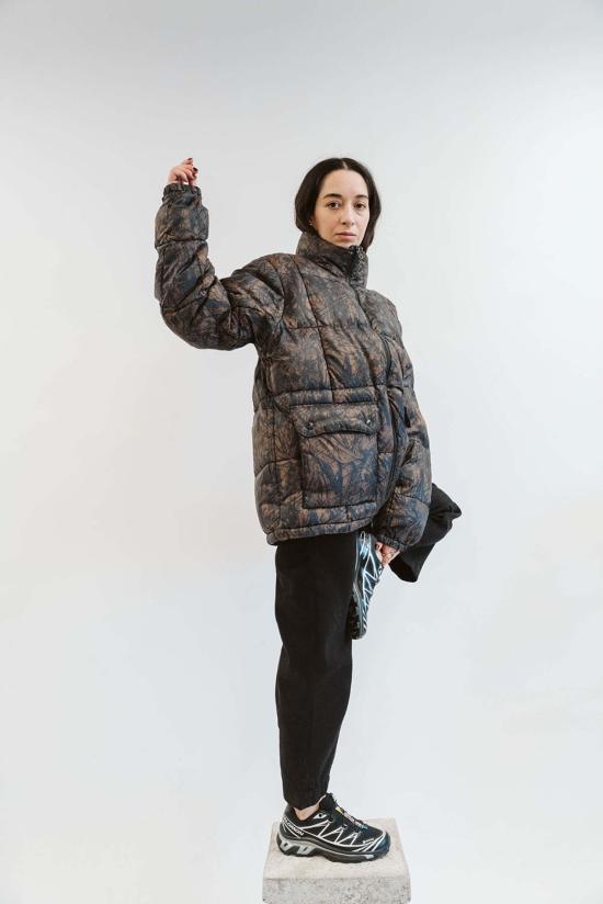  타이온 봄버 자켓 브러시드 메도우즈 마운틴 패커블 볼륨 다운 재킷 - TAION