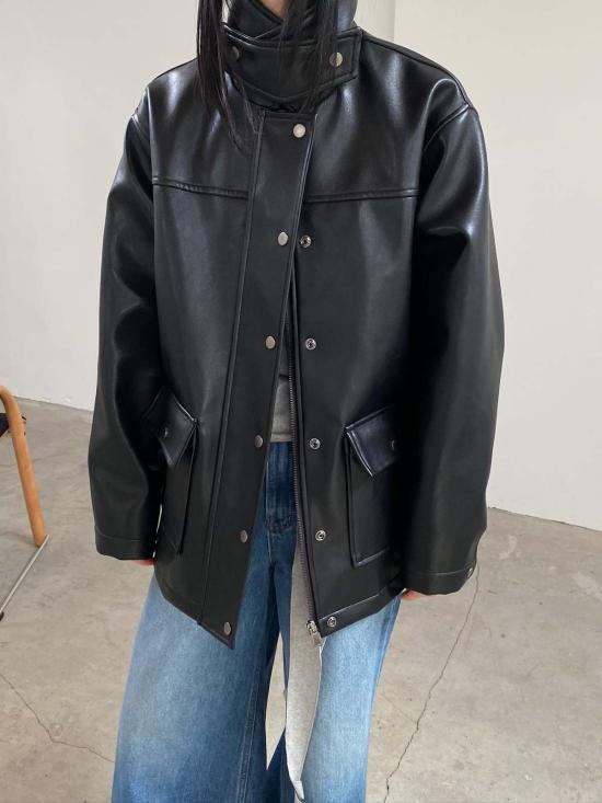  더 엔케이씨 스토어 가죽 자켓 Nkc 스토어 브리오나 비건 가죽 재킷