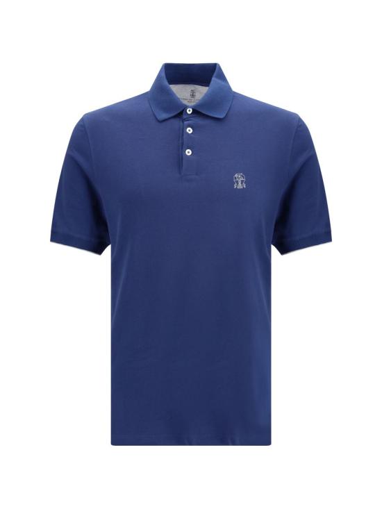 26SS 브루넬로 쿠치넬리 폴로 티셔츠 ME8548788 CPW89 BLUE