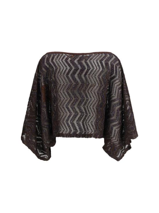 26SS 미소니 크롭 가디건 MS26SK06BV00IT S80EQ BROWN - MISSONI