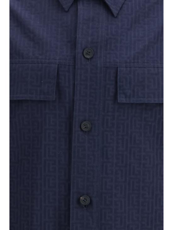 26SS 발망 긴팔 셔츠 GH1TH881CG41 6UB BLUE - BALMAIN