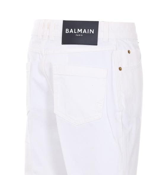 26SS 발망 데님 팬츠 MI070DG14 0FC White - BALMAIN