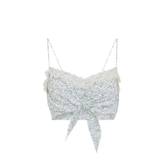 26SS 에르마노 설비노 민소매 티셔츠 D482L393APXWE S4837 ST FIORI - ERMANNO SCERVINO