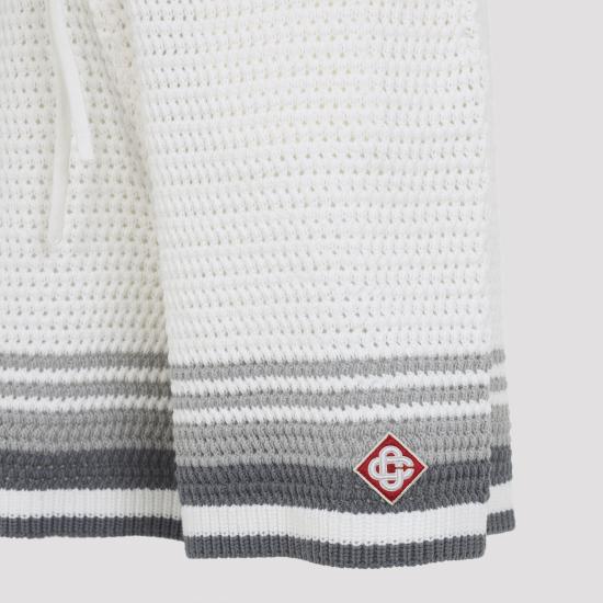 26SS 카사블랑카 숏팬츠 MSP26KW93401 WHITE GREY - CASABLANCA