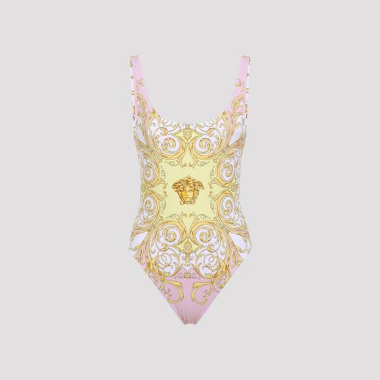 26SS 베르사체 원피스 수영복 1016592 1A17194 5Y590 PALE YELLOW ROSE QUARTZ - VERSACE