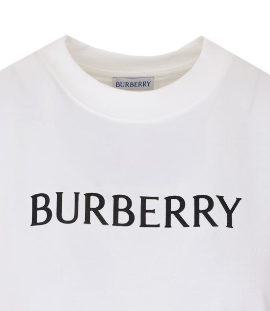26SS 버버리 로고 코튼 티셔츠 8118978 B7078 White - BURBERRY