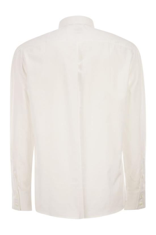 26SS 브루넬로 쿠치넬리 버튼다운 칼라 셔츠 MBUC40038 C159 WHITE - BRUNELLO CUCINELLI