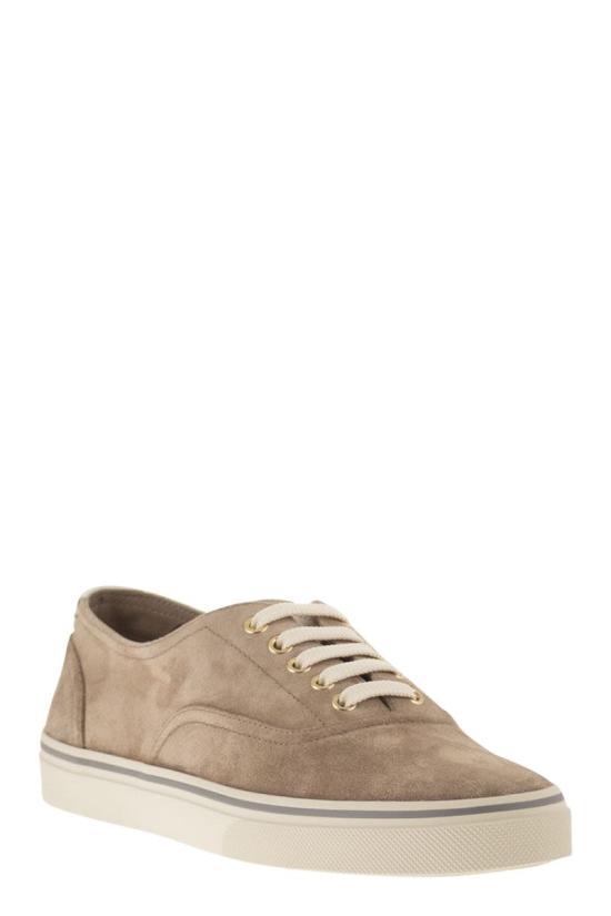 26SS 브루넬로 쿠치넬리 리버스 카프스킨 스니커즈 MZUPIGZ334 CMZ39 BEIGE - BRUNELLO CUCINELLI