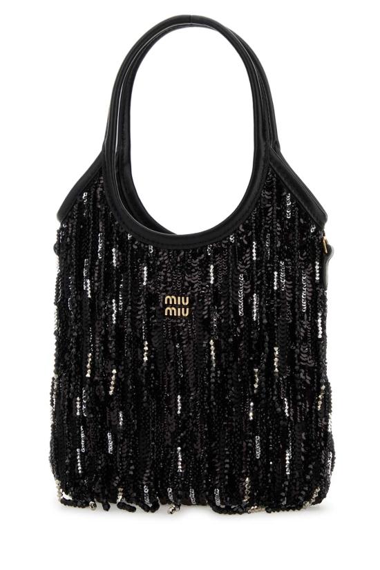 26SS 미우미우 토트백 5BA281VOWR2IGM F0002 BLACK - MIU MIU