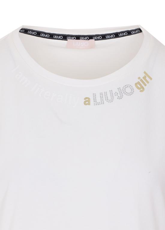 26SS 리우조 반팔 티셔츠 TA6287JS003 P9205 White - LIU JO