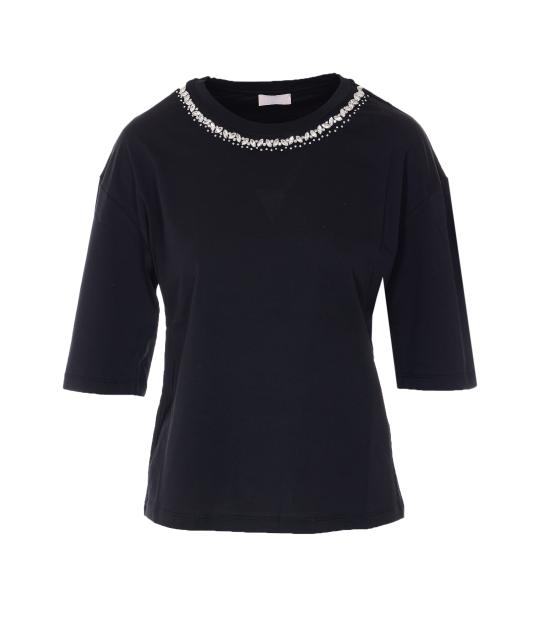 26SS 리우조 반팔 티셔츠 WA6128JS904 P9320 Black