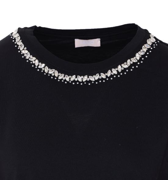 26SS 리우조 반팔 티셔츠 WA6128JS904 P9320 Black - LIU JO