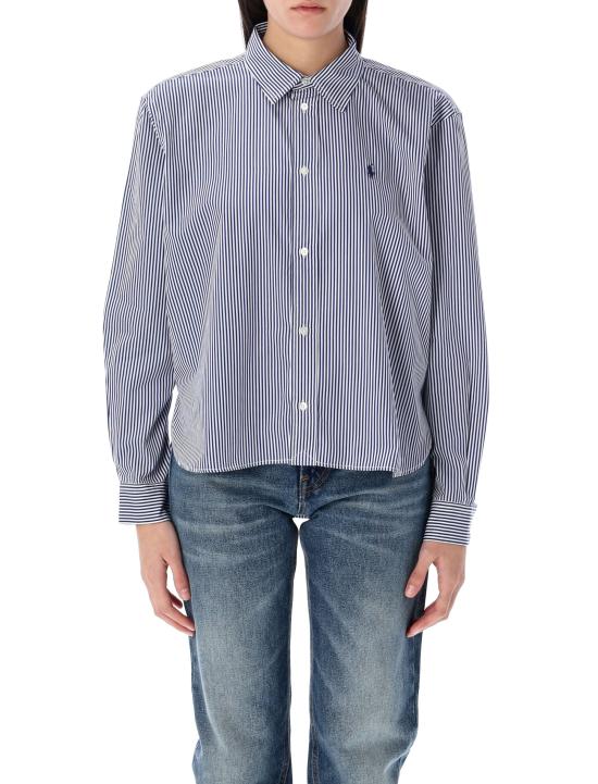 26SS 폴로 랄프로렌 반팔 티셔츠 211891419 001 WHITE FALL ROYAL STRIPE