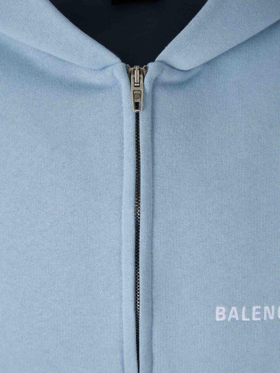 26SS 발렌시아가 로고 후드 집업 803264TTVJ2 4773LIGHT BLUE - BALENCIAGA