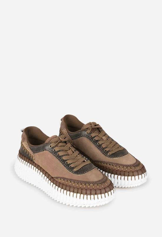 26SS 끌로에 스니커즈 CH25W00RTV 23OOak Brown BROWN - CHLOE