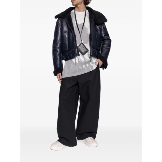 26SS 알렉산더 맥퀸 오버사이즈 레더 스니커즈 807881 WHAEG 9080 WHITE BLUE - ALEXANDER MCQUEEN