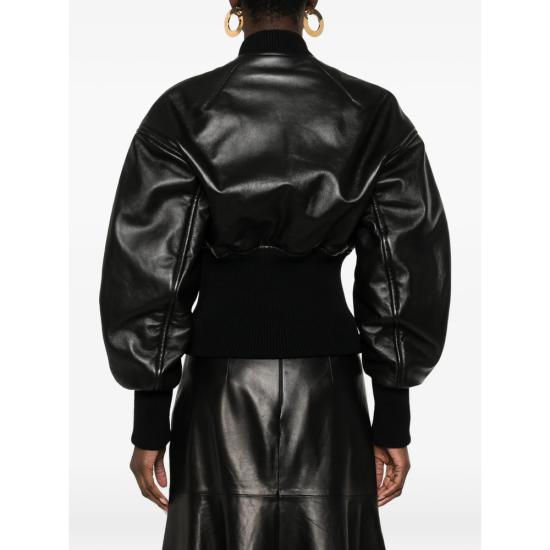 26SS 알라이아 가죽 자켓 AA9V1236C228C 995 BLACK - ALAIA