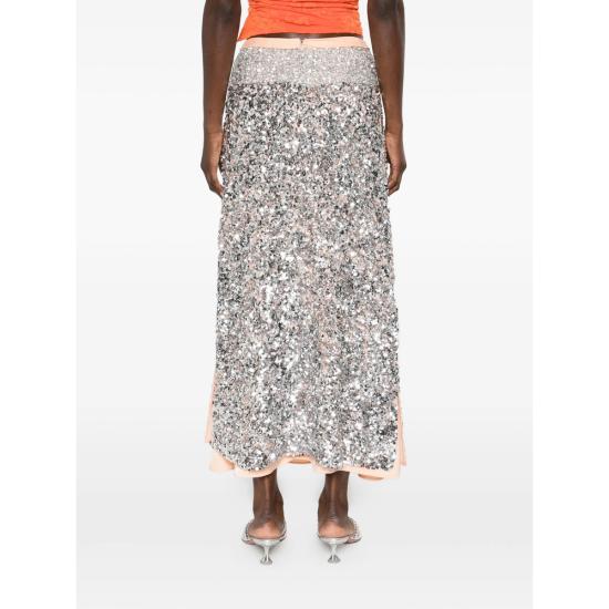 26SS 파코라반 스커트 26PCJU127 PO0415 M262 SILVER NEUTRALS - PACO RABANNE