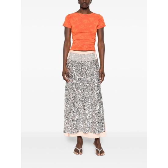 26SS 파코라반 스커트 26PCJU127 PO0415 M262 SILVER NEUTRALS - PACO RABANNE