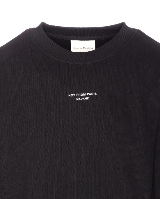 26SS 드롤드무슈 긴팔 티셔츠 SW148 CO127BL Black - DROLE DE MONSIEUR