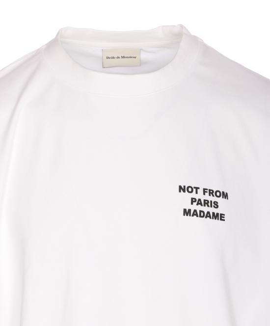 26SS 드롤드무슈 반팔 티셔츠 TS203 CO002OPW White - DROLE DE MONSIEUR