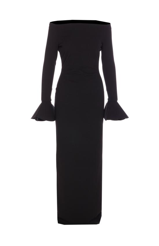 26SS 솔러스런던 미디 원피스 OS46053 BLACK Black