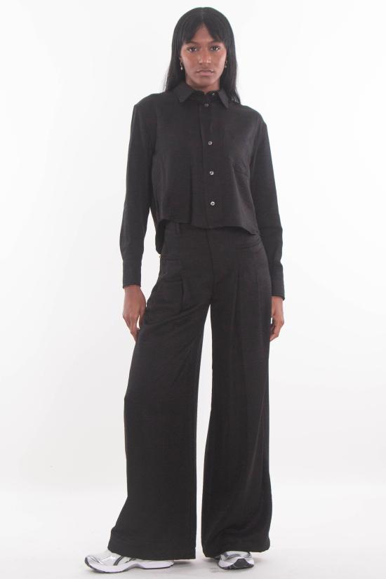 25FW 화이트샌드 스트레이트 팬츠 25WSD18 372 999 Black - WHITE SAND