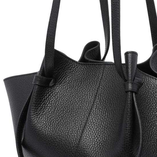 26SS 유제피 숄더백 MOCHI PEBBLE GRAIN LEATHERL034 Black - YUZEFI