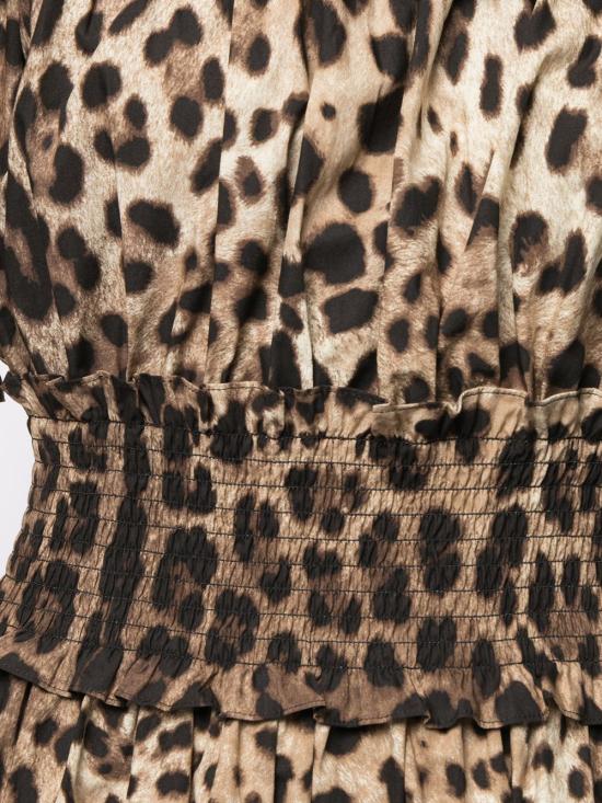 26SS 돌체앤가바나 미디 원피스 F6A0UTHS5E3 HY13M Brown - DOLCE & GABBANA