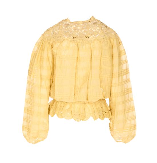 26SS 이자벨마랑에뚜왈 셔츠 HT0767FA D1J05E10LC Yellow - ISABEL MARANT ETOILE