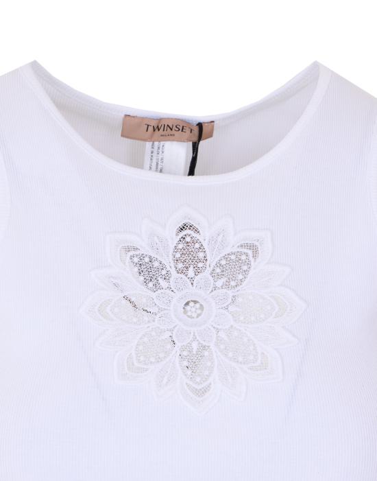 26SS 트윈셋 긴팔 티셔츠 261TP2090 00001 White - TWINSET