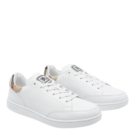 26SS 버버리 레더 세트 스니커즈 8118865 C4579 White - BURBERRY