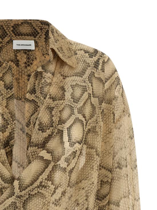 26SS 안다마네 바디수트 티셔츠 T190929BTNP264NATURALPYTHON Beige - ANDAMANE