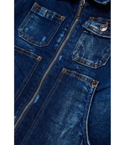 26SS [키즈] 디스퀘어드2 캐주얼 자켓 DQ3239 D0AFS DQ01 Blue - DSQUARED2