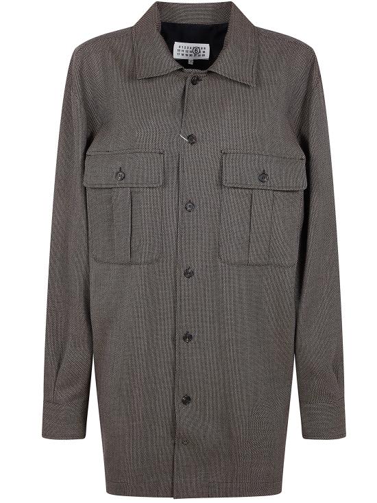 25FW MM6 메종마르지엘라 미디 원피스 S62DA0064M35636 001F BROWN - MM6 MAISON MARGIELA