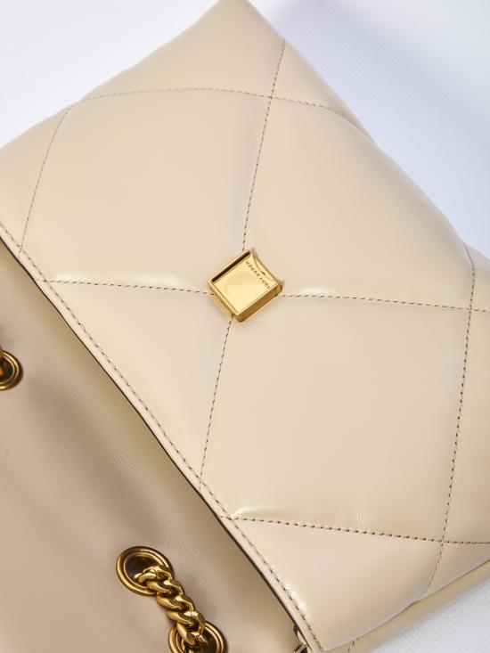 26SS 토리버치 스몰 키라 다이아몬드 퀼트 컨버터블 숄더백 154706 251 BEIGE - TORY BURCH