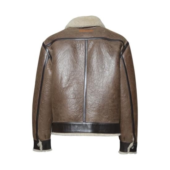 25FW 겐조 가죽 자켓 FF68LV3040AB 90 Brown - KENZO